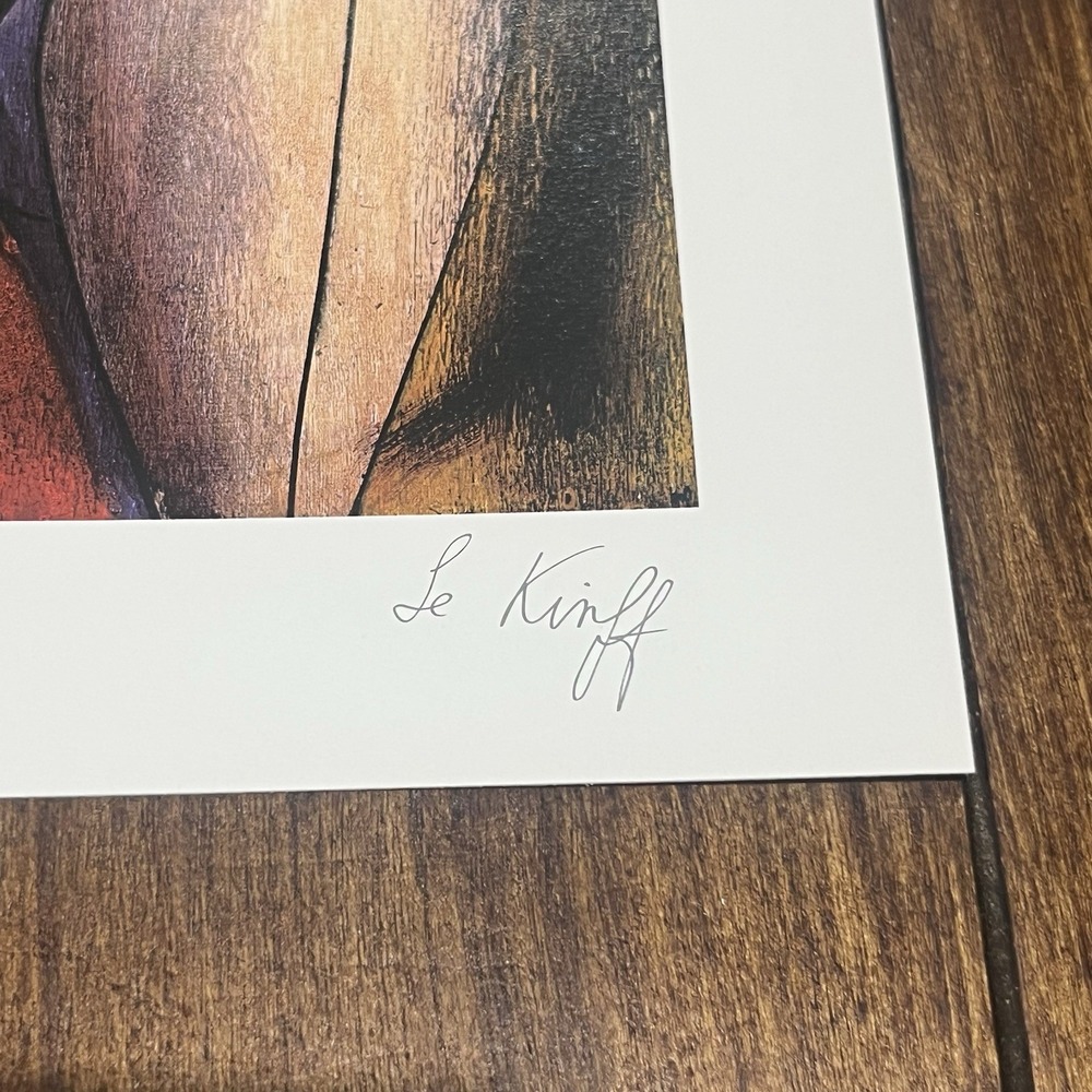Linda Le Kinff Signed Serigraph Print "Note D'Or"  (Golden Note) 2003 With COA - Picture 4 of 11